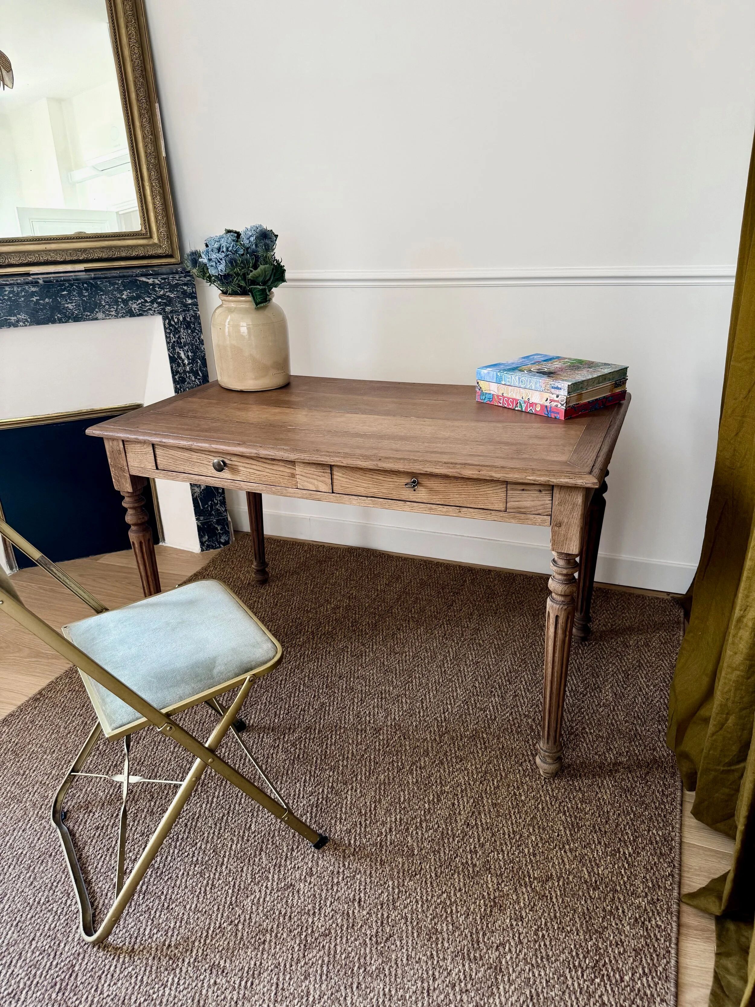 Bureau en chêne rénové