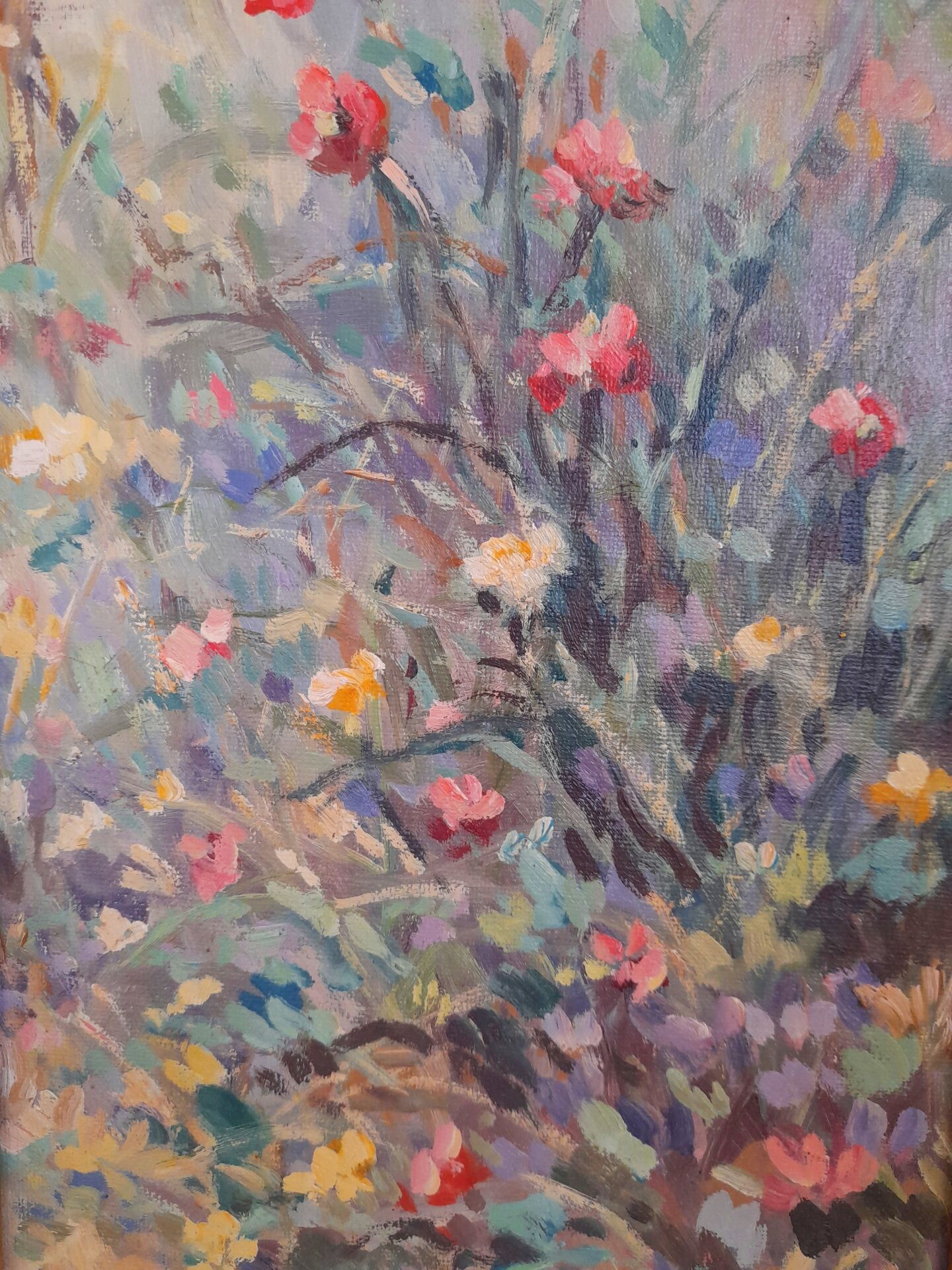 Paire de tableaux floraux danois signés Allan Karms