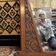 Art deco walnut mirror