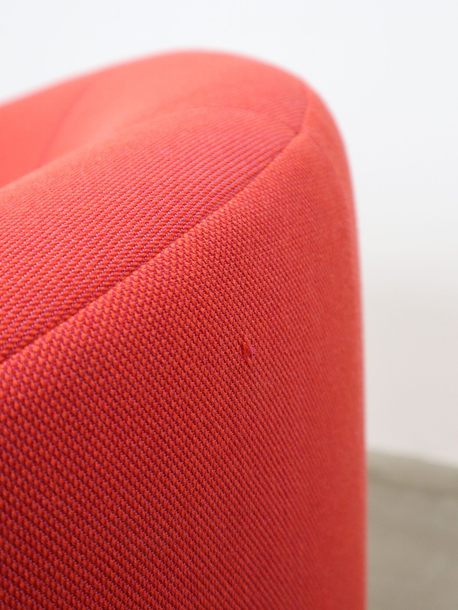 Red Pumpkin chair and ottoman by Pierre Paulin for Ligne Roset