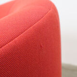 Red Pumpkin chair and ottoman by Pierre Paulin for Ligne Roset