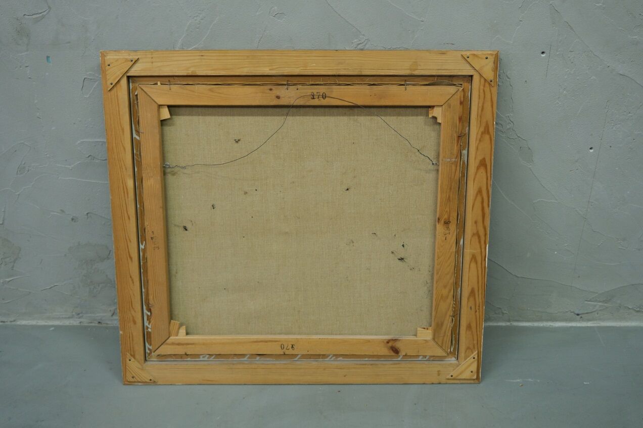 Einar Emland, Scandinavian modern painting, 1960s, Oil on Canvas, Framed