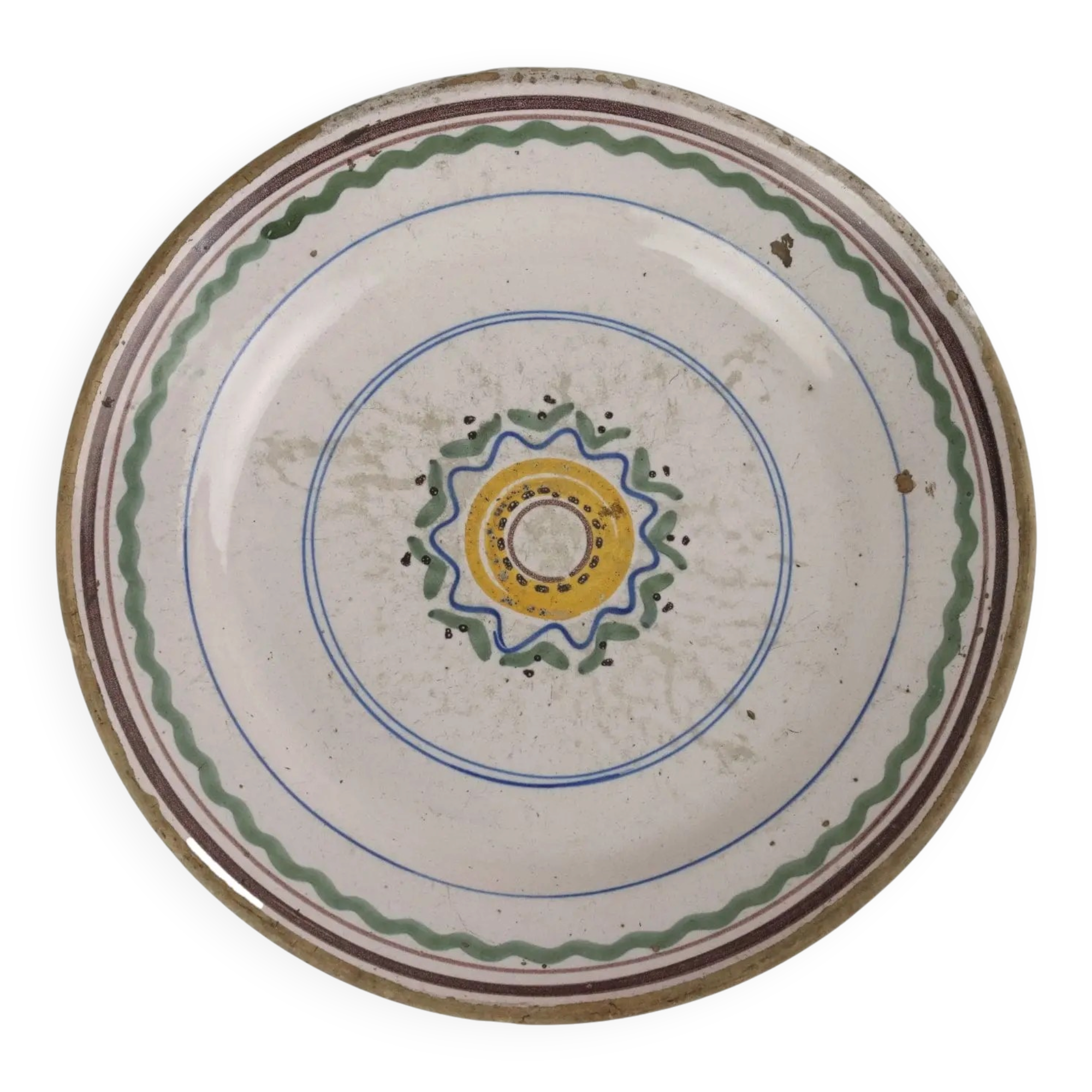Antique majolica plate, Italy, 18th century