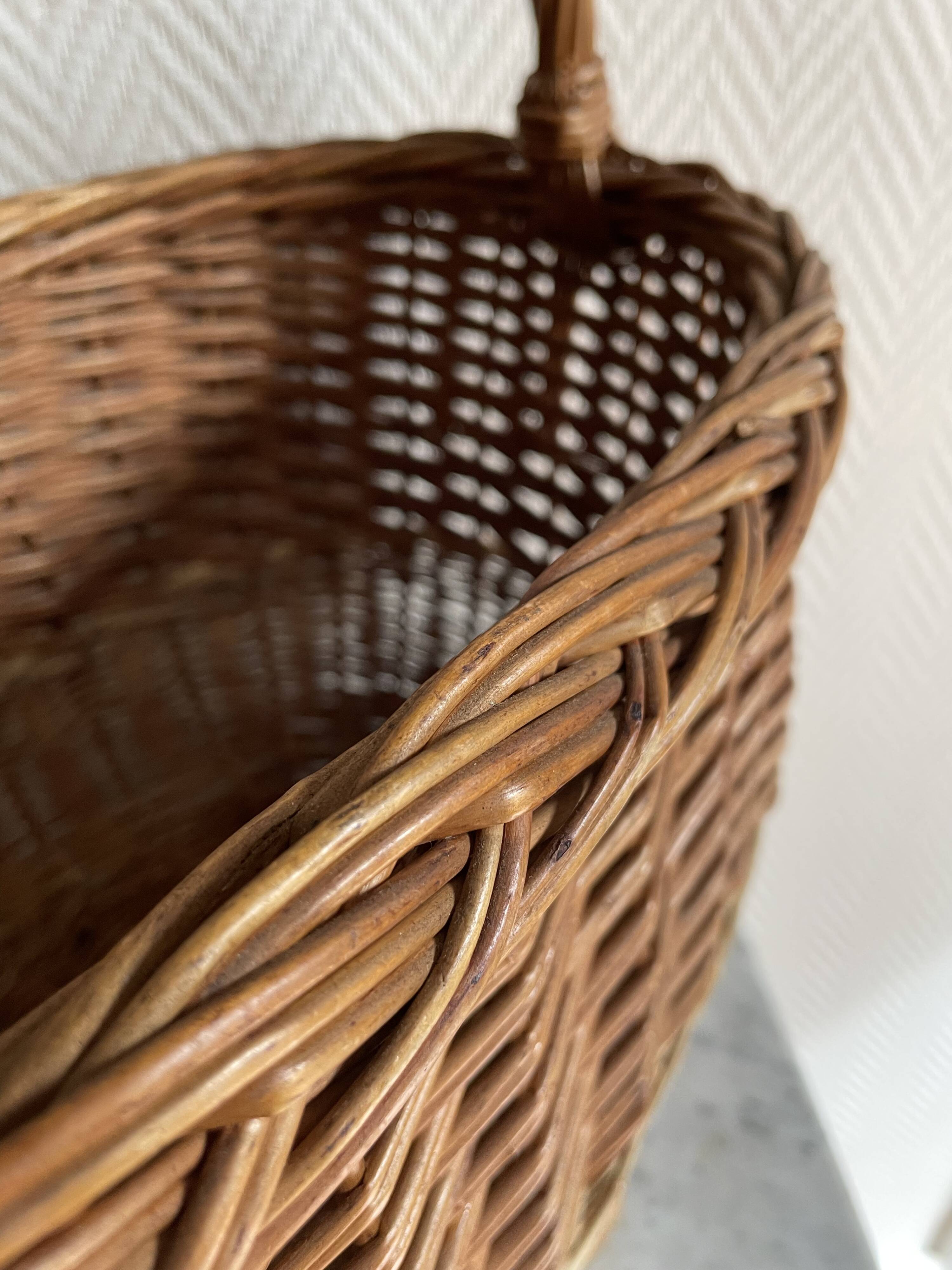 Vintage woven wicker basket
