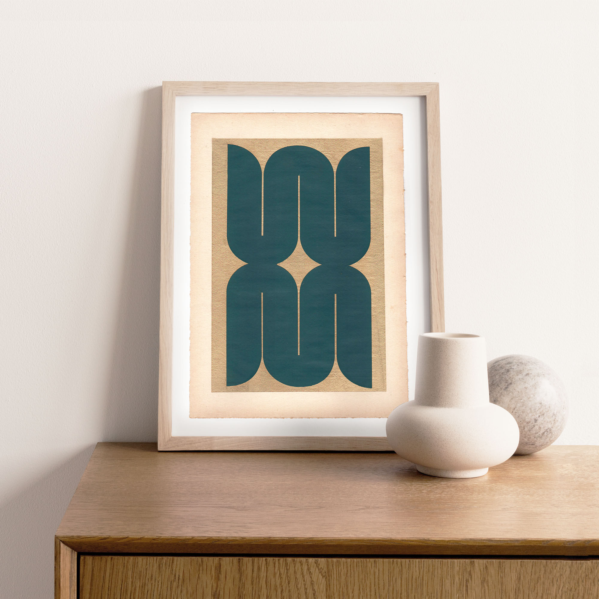 Original collage dated and signed without frame