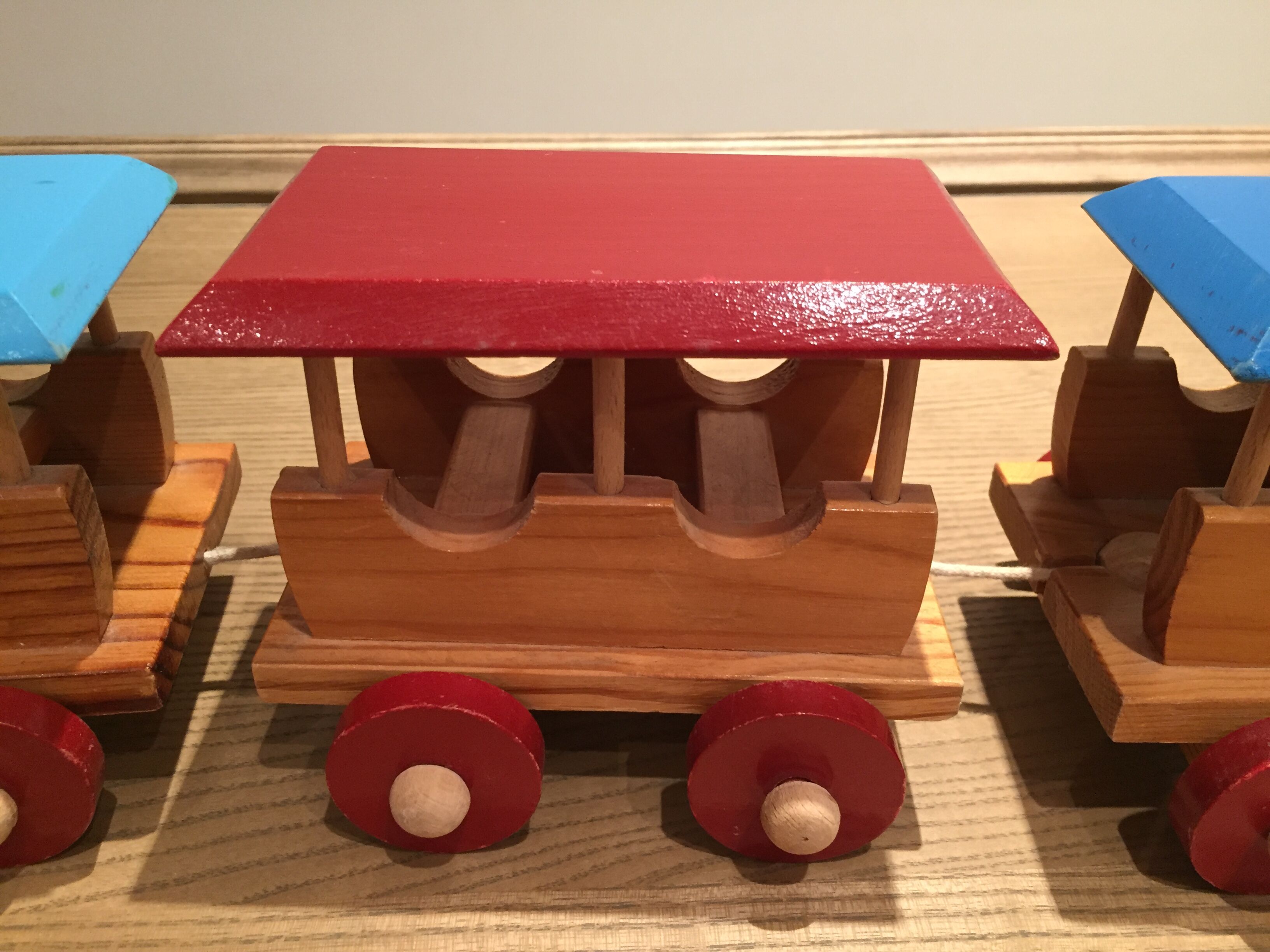 Vintage wooden train to pull