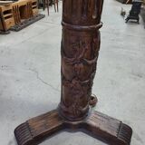 Large 18th century wooden column floor lamp
