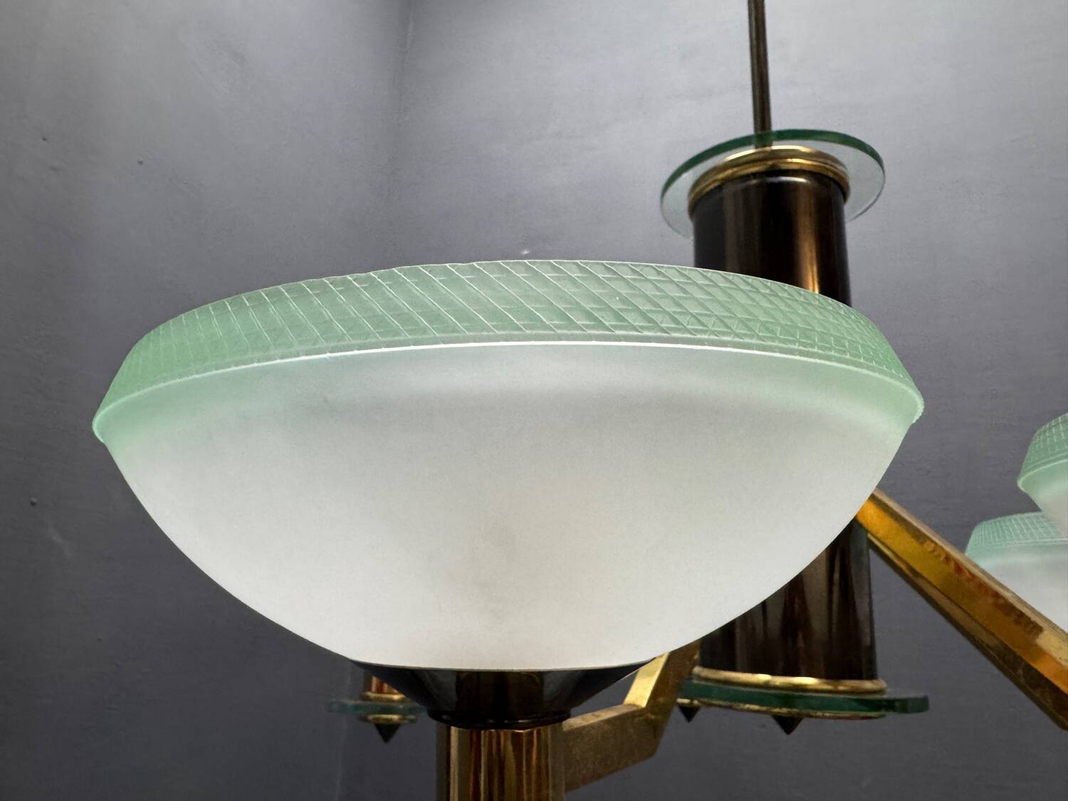 Large Art Deco Murano Glass Chandelier 1960’s