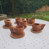 Set of 6 Olivier cups 1970