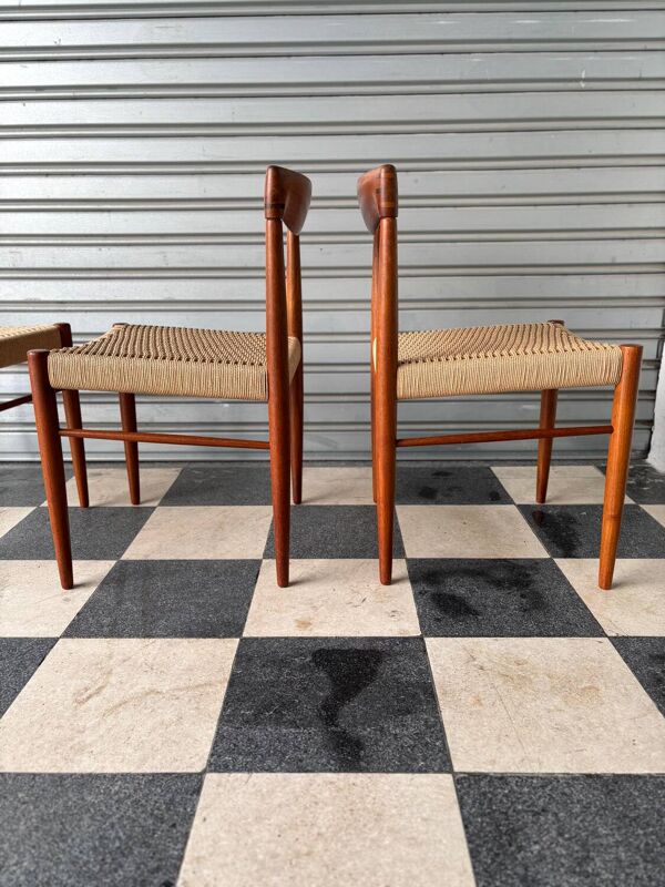 Série de 4 chaises d’H.W. Klein pour Bramin