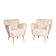 ELEGANT 20thC PAIR OF BOUDOIR SHELL-BACK CHAIRS c.1950