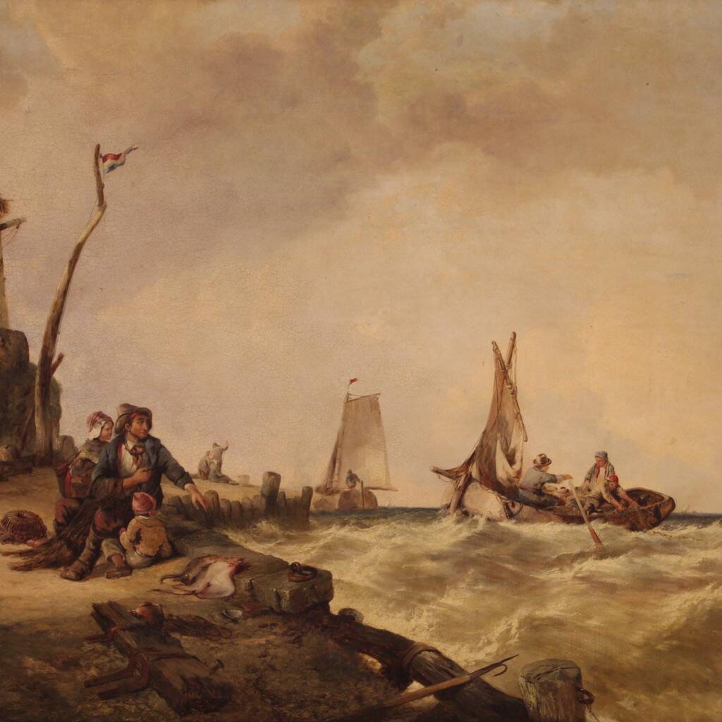 Seascape Painting From The Second Half Of The 19th Century