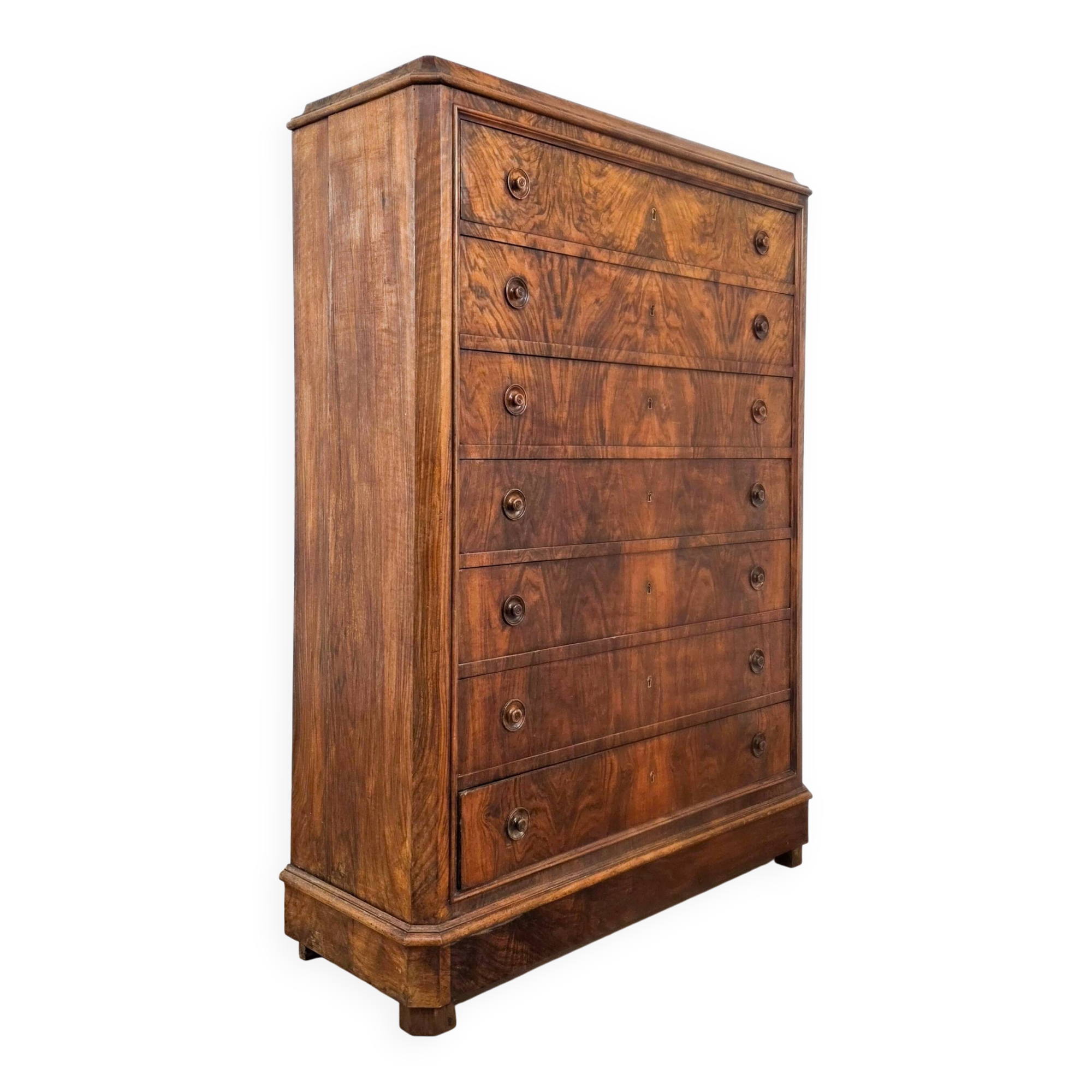 Solid wood chest of drawers, late 19th century
