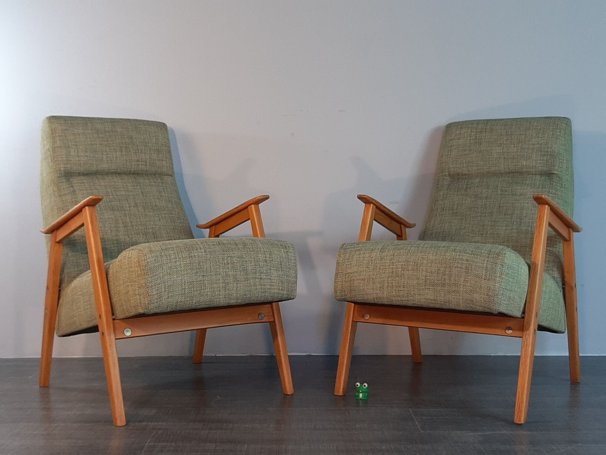 Pair of Interier Praha chairs, Czechoslovakian vintage 1960s