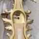 Louis XVI wall lamps Rocaille gilded carved wood antique mirror glass