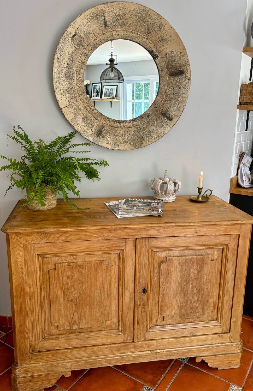 Miroir mural rustique