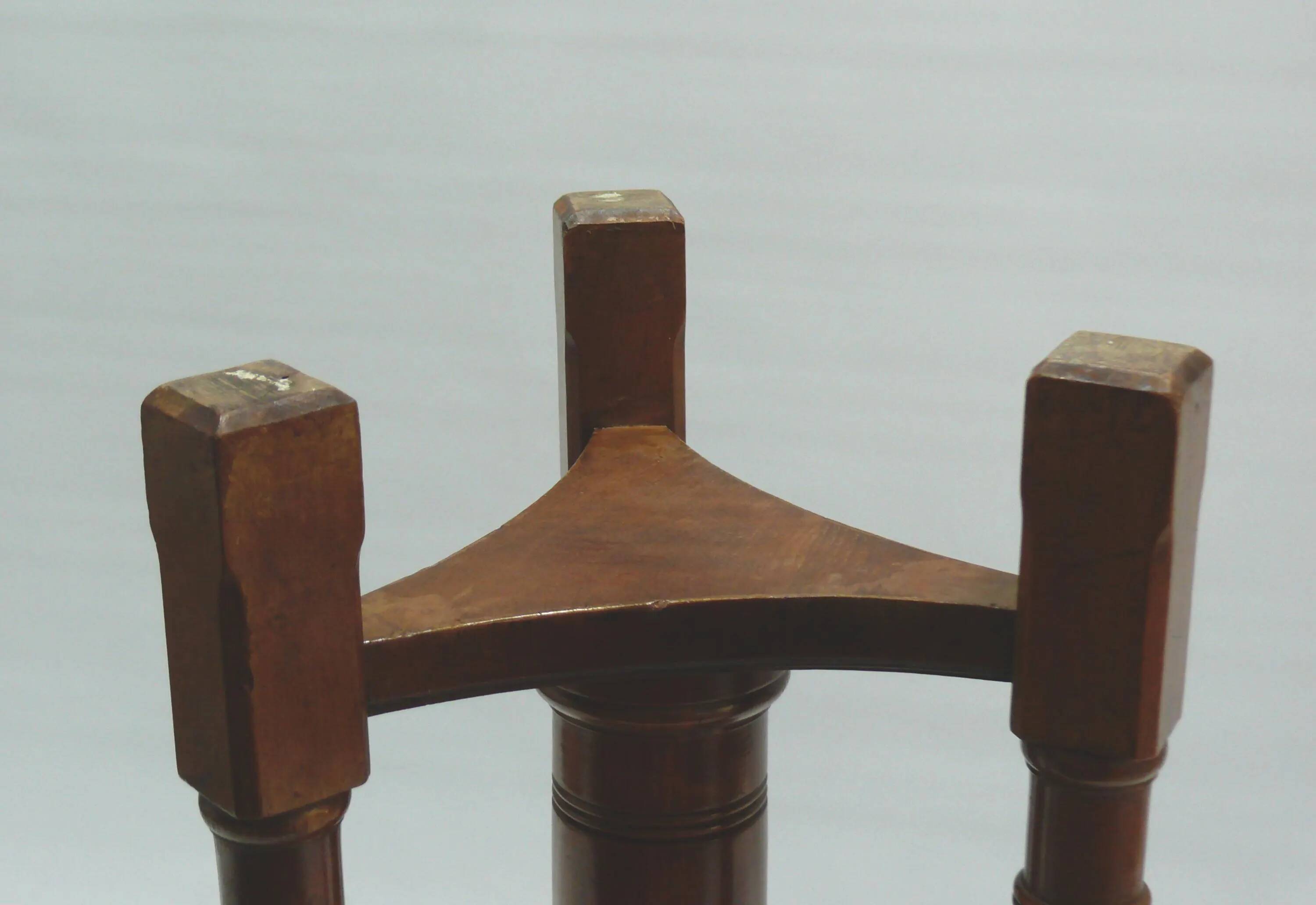 Solid wood, upholstered piano stool - Germany, first half of the 20th century