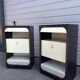 Pair of vintage Space Age bedside tables – Retro-futuristic design