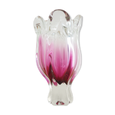 Vase en verre d’art de Josef Hospodka pour Chribska Glassworks, années 1960