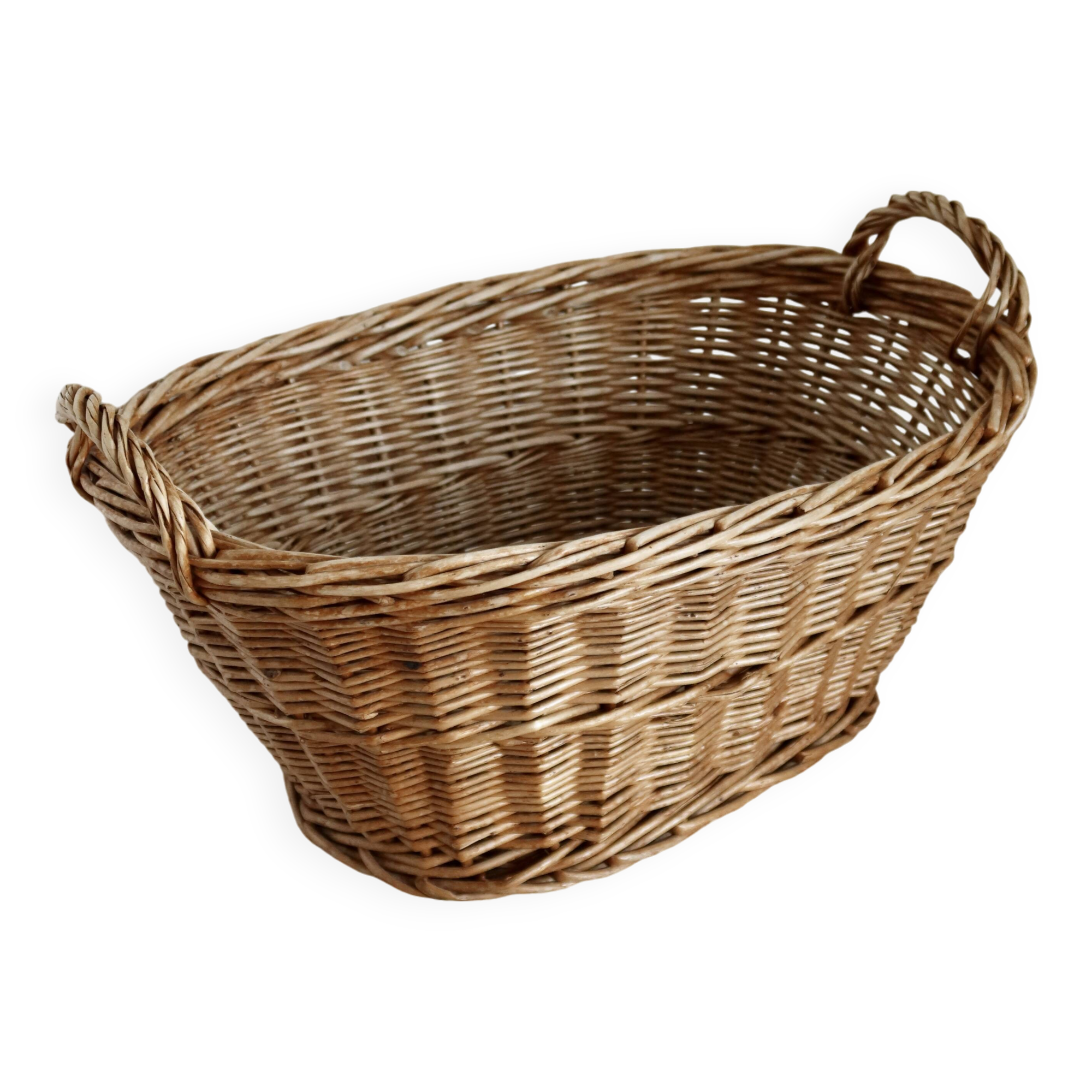 Large vintage basket with handles
