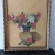 Painting framed under glass
