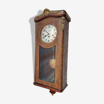 Clock regulator edges are maple art nouveau