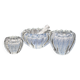 Set of 3 Blue Ercole Barovier "Bullicante" Murano Glass Vase for Barovier &