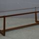 Mid century glass topped coffee table