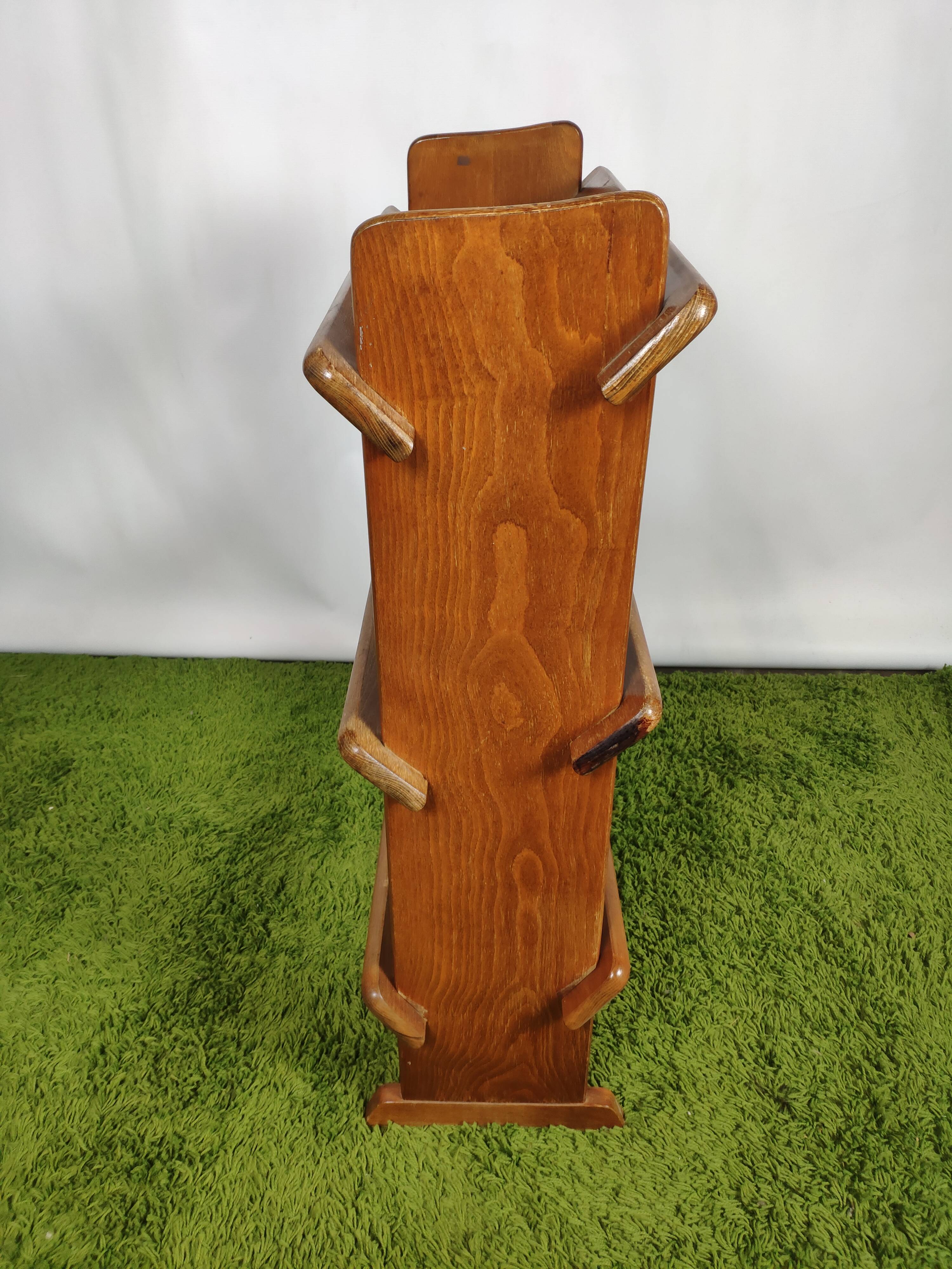 Bibliothèque porte livre vintage en chêne