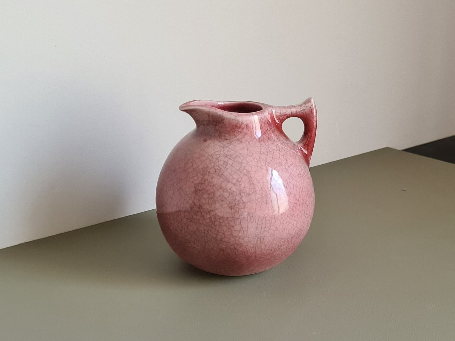 Pichet vintage français en céramique à glaçure Tim Orr