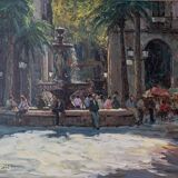 Post Impressionist - Placa Reial Barcelona - Looking into the Sunlight