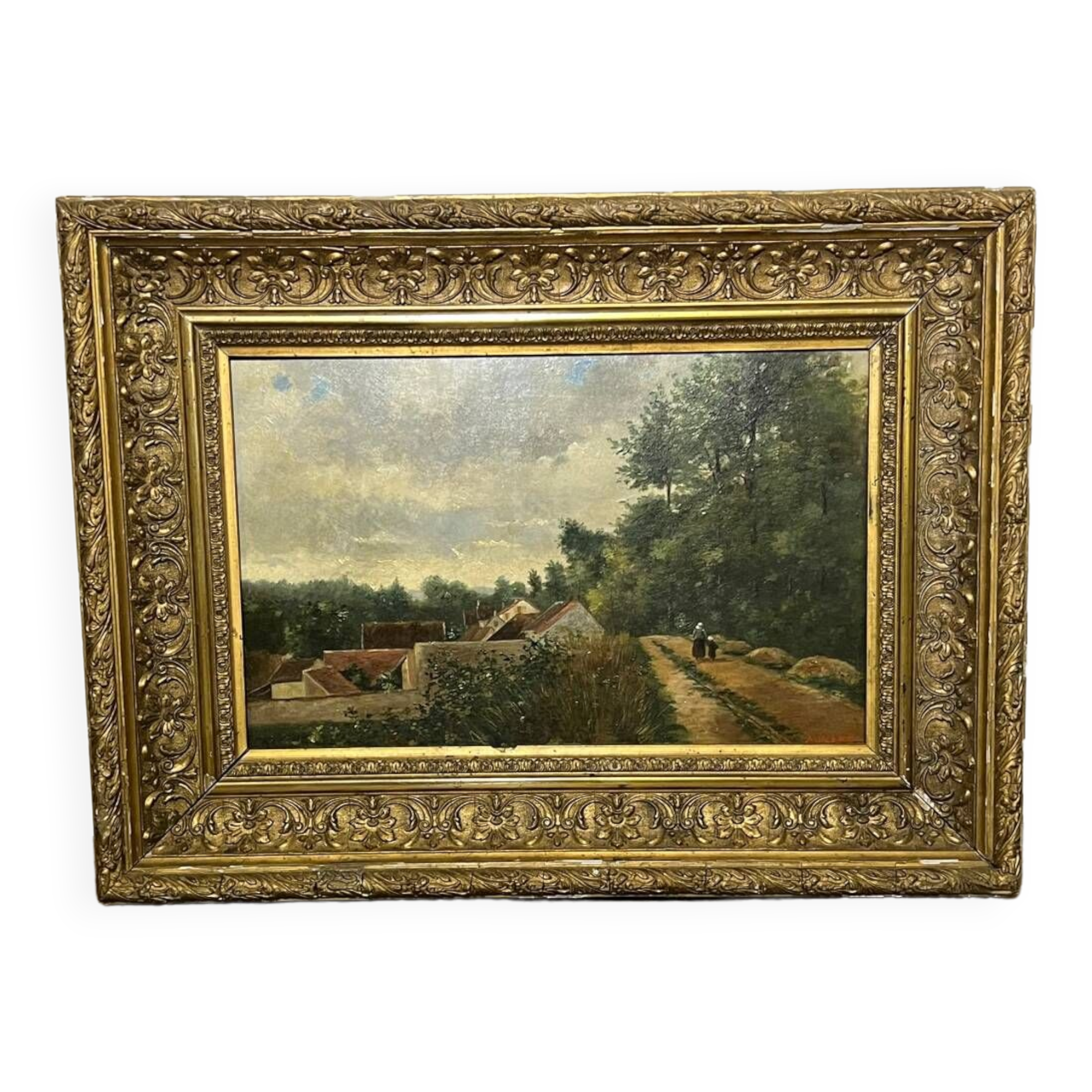 Huile sur bois XIX ème