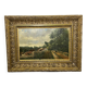 Huile sur bois XIX ème