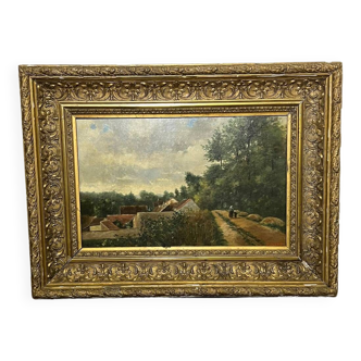 Huile sur bois XIX ème
