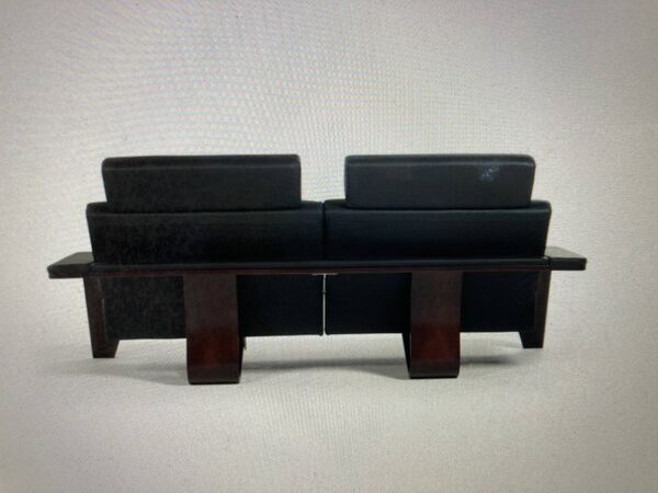 Canapé cuir noir Nova Roche Bobois