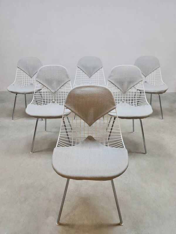 Chaises Bikini vintage en fil de fer Charles & Ray Eames Herman Miller années 1960