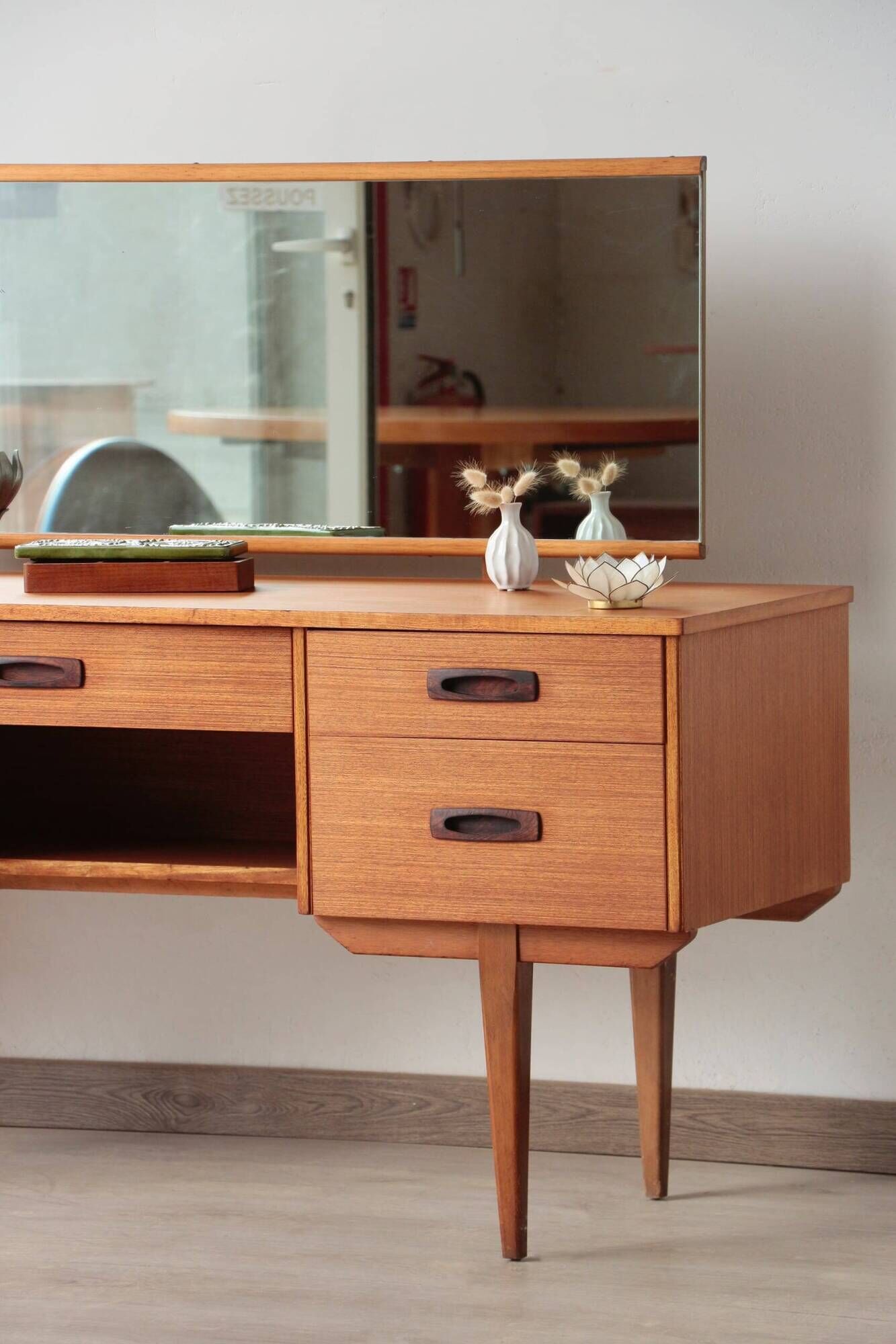 Vintage English Teak Dressing Table – Limelight Furniture – 1960s