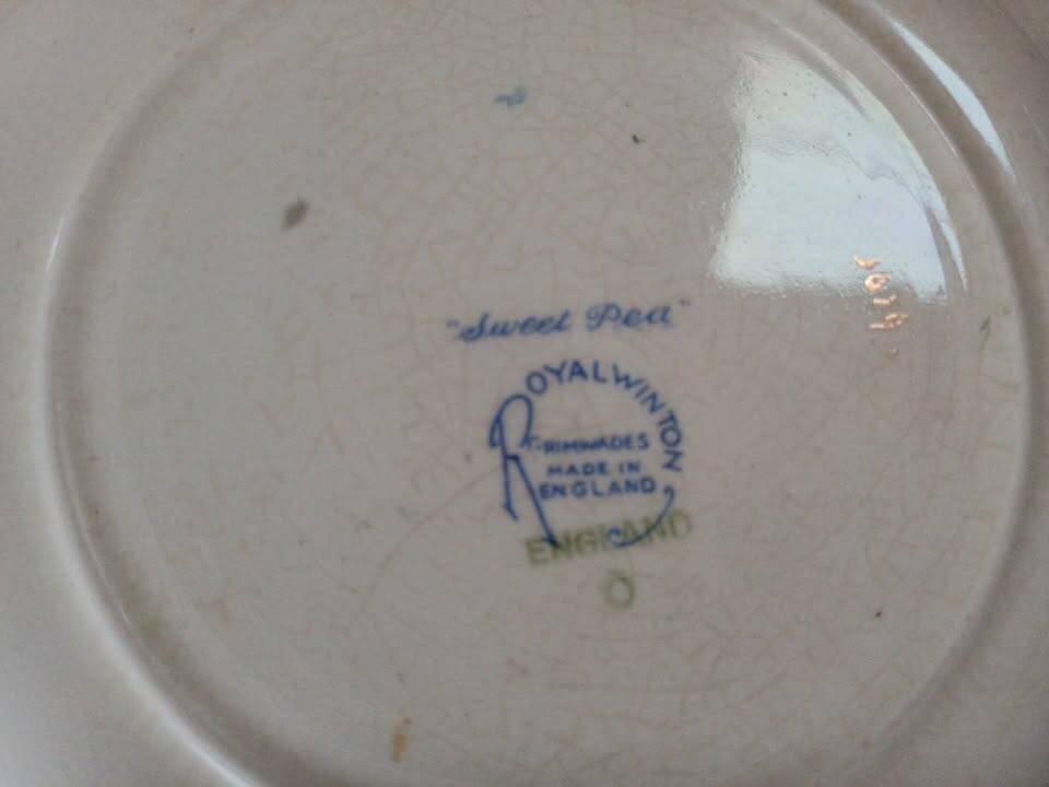 Square plate English earthenware Royal Winton