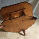 Solid elm coffee table with double tops