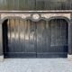 Fireplace in black Belgian marble and grey Ardennes marble, 18th century