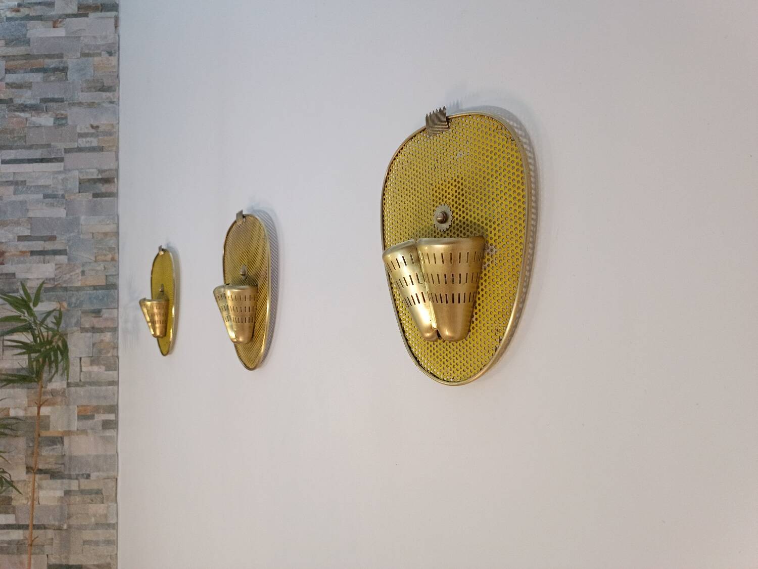 Set of 1950s wall lights