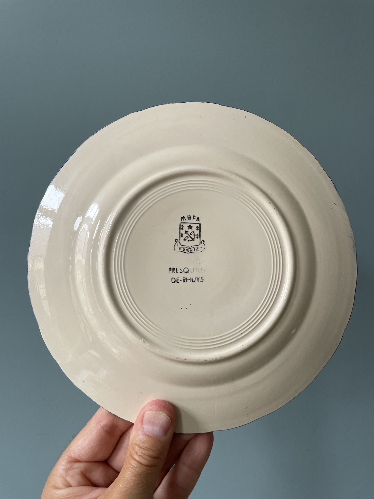Set of 3 old plates MBFA Pornic, peninsula of Rhuys