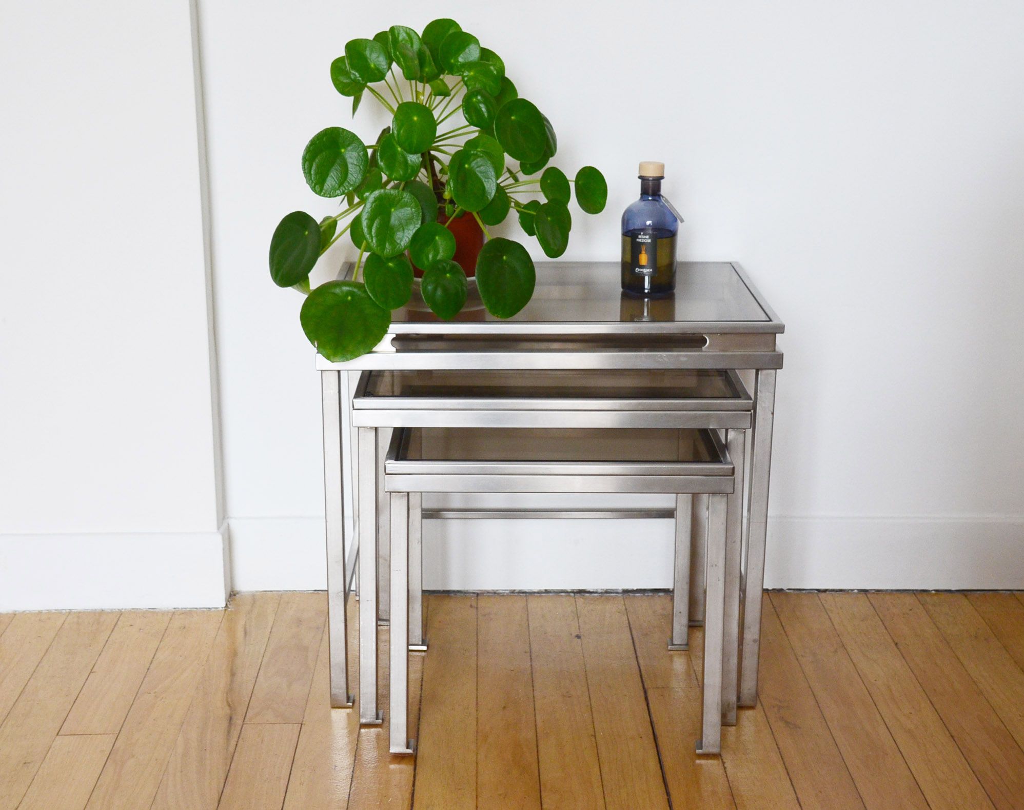 Lot 3 pull out tables by Maison Jansen by Guy Lefèvre 1970