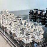 Felice Antonio Botta acrylic chessboard, Italy, 70s