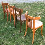 Série de 4 chaises bistrot dépareillées