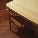 Vintage travertine dining table Roche bobois