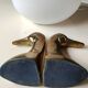 Zoomorphic bookends duck head, in solid brass, vintage 60s/70s