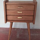 1950s wood bedside