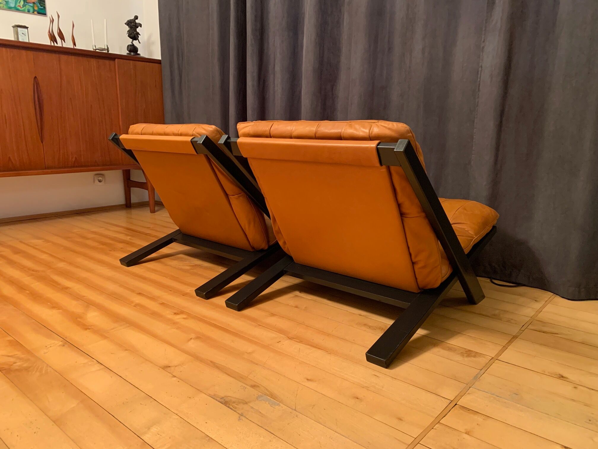 Paire de fauteuils par Ueli Berger, De Sede, Suisse, années 1970.