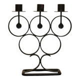 Vintage metal candelabrum with black coating